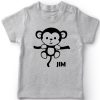 Name-with-Hanging-Monkey-T-Shirt-Grey