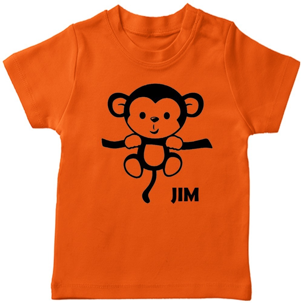 Name-with-Hanging-Monkey-T-Shirt-Orange