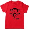 Name-with-Hanging-Monkey-T-Shirt-Red