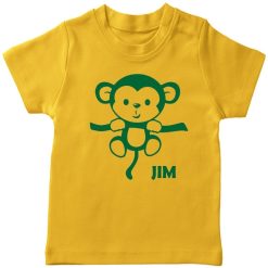 Name-with-Hanging-Monkey-T-Shirt-Yellow
