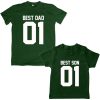 Best-Dad-Son-Numeric-Combo-T-Shirt-Green