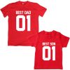 Best-Dad-Son-Numeric-Combo-T-Shirt-Red
