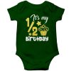 Cupcake-half-birthday-Celebration-Baby-Romper-Green