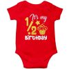 Cupcake-half-birthday-Celebration-Baby-Romper-Red
