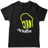 Customized-Name-With--Dhol-Design-T-Shirt-Black