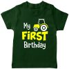 First-Birthday-Celebration-Trucktor-T-Shirt-Green