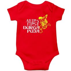 First-Durga-Puja-Celebration-Baby-Romper-Red