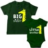 Siblings-Combo-Giraffe-T-Shirt-&-Romper-Green