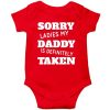 Sorry-ladies-my-daddy-is-taken-Baby-Romper-Red