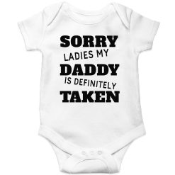 Sorry-ladies-my-daddy-is-taken-Baby-Romper-White