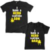 Superhero-Calling-Dad-Son-Combo-Tee-Black