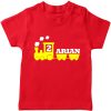 Customized-Name-With-Train-Birthday-T-Shirt-Red