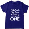 Cute,-Fun-&-One-Birthday-T-Shirt-Blue