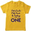 Cute,-Fun-&-One-Birthday-T-Shirt-Yellow