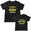 Elder-Sister-&-Younger-Brother-Siblings-Customized-Name-T-Shirt-Black
