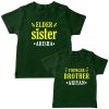 Elder-Sister-&-Younger-Brother-Siblings-Customized-Name-T-Shirt-Green