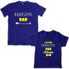 Handsome-Dad-Son-Family-Combo-T-Shirt-Blue