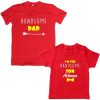 Handsome-Dad-Son-Family-Combo-T-Shirt-Red