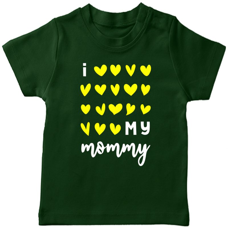 Body/T-Shirt Personalizzati Per Bambino/a Con Frase I Love Mummy O Daddy Con Cuoricino Idea Regalo Mamma E Papa 2