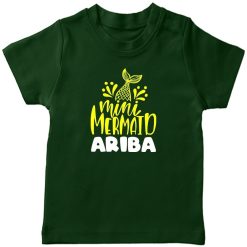 Mini-Mermaid-Customized-Name-T-Shirt-Green