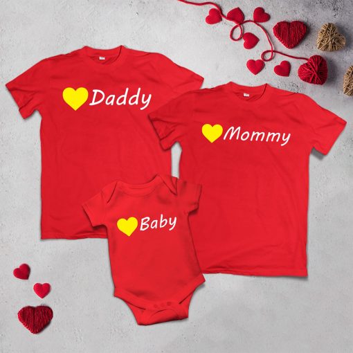 Daddy,-Mommy-&-Baby-Family-Combo-T-Shirt-Content
