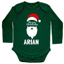 Merry-Christmas-Baby-Romper-Full-Sleeve-Green