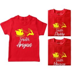 Santa-Family-Combo-T-Shirt-Red