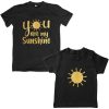 Sunshine-Mom-Daughter-Family-Combo-T-Shirt-Black