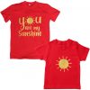 Sunshine-Mom-Daughter-Family-Combo-T-Shirt-Red