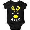 Deer-Christmas-Baby-Romper-Black