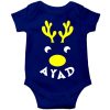 Deer-Christmas-Baby-Romper-Blue
