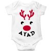 Deer-Christmas-Baby-Romper-White