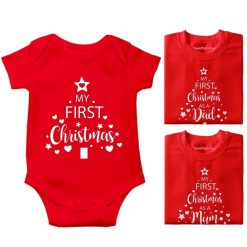 First-Christmass-Family-Combo-T-Shirt-Red