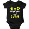HO-HO-HO-Christmas-Baby-Romper-Black-Half-Sleeve