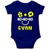 HO-HO-HO-Christmas-Baby-Romper-Blue-Half-Sleeve