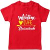 Valentines-Cutie-Customized-Name-Tee-Half-Sleeve-Red