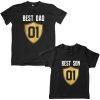 Best-Dad-Son-Unique-Combo-Tees-Black