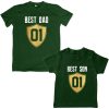 Best-Dad-Son-Unique-Combo-Tees-Green