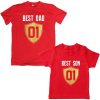 Best-Dad-Son-Unique-Combo-Tees-Red