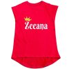 Customized-Name-with-Crown-Unique-Girls-T-Shirt-Red