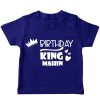 Birthday king customized blue Tshirt