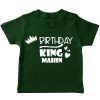Birthday king customized green Tshirt
