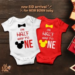 Mickey-Mouse-Half-Way-To-One-Baby-Romper-Content