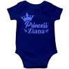 Customized-Name-With-beatiful-Crown-Baby-Romper-Blue