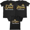 Dad-Mom-&-Daughter-Crown-Rulers-In-The-Family-Combo-T-Shirts-Black