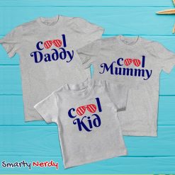 Cool Daddy Cool Mommy Cool Kid Family Combo T Shirt