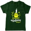 Birthday-Customized-name-With-Cupcake-T-Shirt-Green