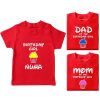 Cupcake-Family-birthday party red tshirt