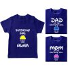 Cupcake-Family-birthday party tshirt combo-blue