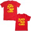 Plays-With-Cars-Dad-Son-Combo-Red shirt